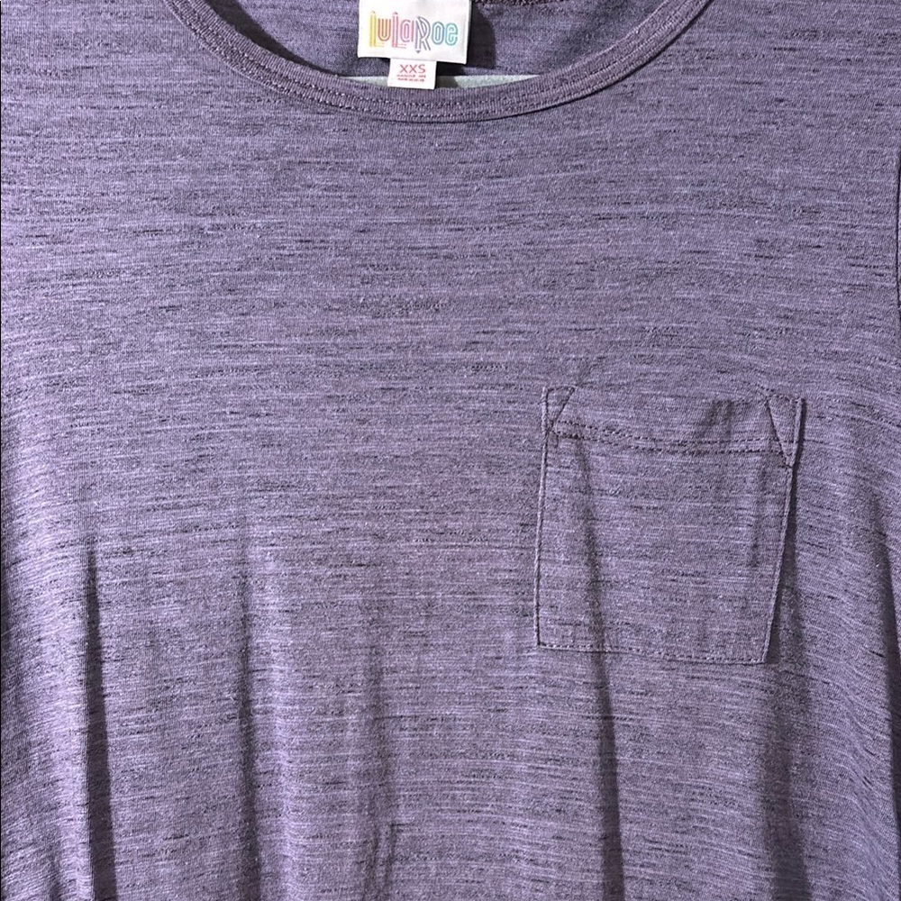 LuLaRoe Carly Purple High Low Dress with Raglan Sleeves - Picture 3 of 7